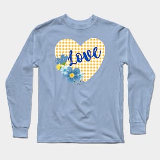 I stand with Ukrainian, sunflowers and heart. Peace not war. Long Sleeve T-Shirt